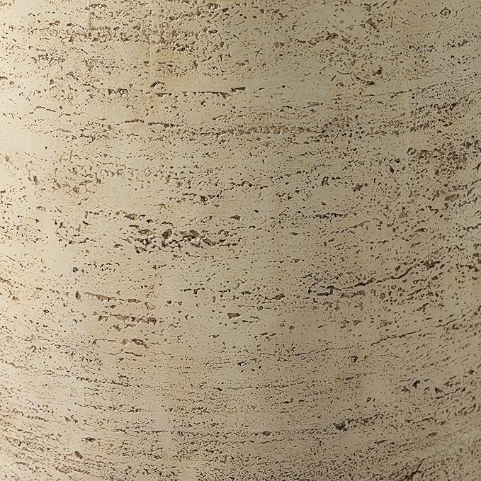 SUNBURY Outdoor Side Tables for Patio, Small Concrete Accent End Table, Stone Round Modern Coffee Furniture, Milky Cement Side Table