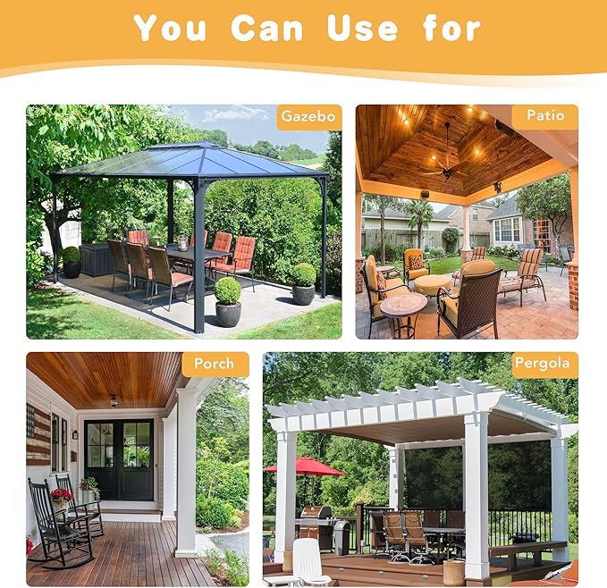 HolidayIdeas Outdoor Curtains for Patio Waterproof, 2 Panels - 84 x 95 Inch - Privacy Protection & Light Filtering Curtains Grommet Outside Curtains for Porch, Gazebo, Pergola, Backyard (White)