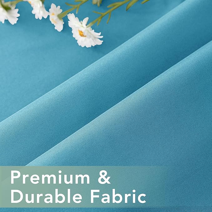 Outdoor Curtains for Patio Waterproof 6 Panels - Windproof, Privacy, Weatherproof Outside Drapes for Gazebo Pergola Porch, Grommet Top and Tab Bottom, 54x108 Inch, Teal