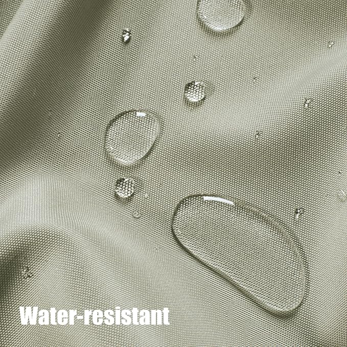 BONZER Outdoor Waterproof Curtains for Patio Wide Grommet Light Filtering Outside Curtains for Gazebo, Porch, Pergola, Pavilion, 1 Panel, 110W x 95L inch, Taupe