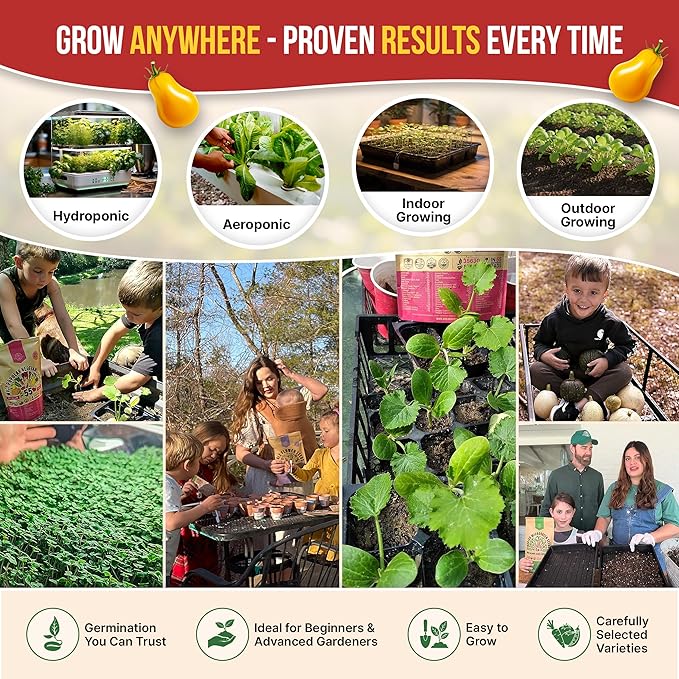 Organo Republic 14 Rare Tomato & Tomatillo Garden Seeds Variety Pack - 1,020+ Non-GMO Heirloom Tomato & Tomatillo Seeds for Outdoors & Indoor Home Gardening