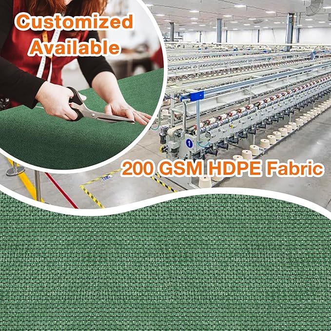 Artpuch Outdoor Pergola Shade Cover 9' X 12' Sun Shade Cloth with Grommets, 90% UV Protection Canopy Patio Privacy Screen (Customized Available) GN107, Green
