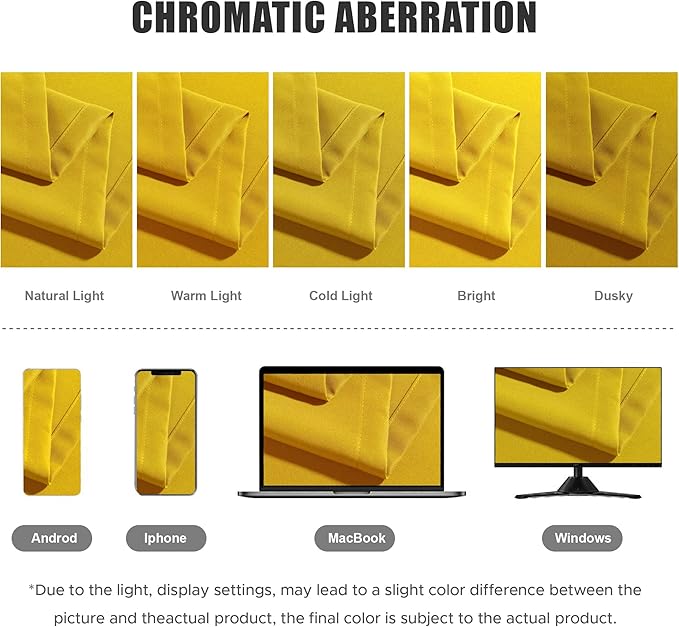 BONZER Outdoor Curtains for Patio Waterproof Thick Privacy Grommet Light Filtering Outside Curtains for Porch Pergola Gazebo Deck, 1 Panel, 84W x 108L inch, Yellow