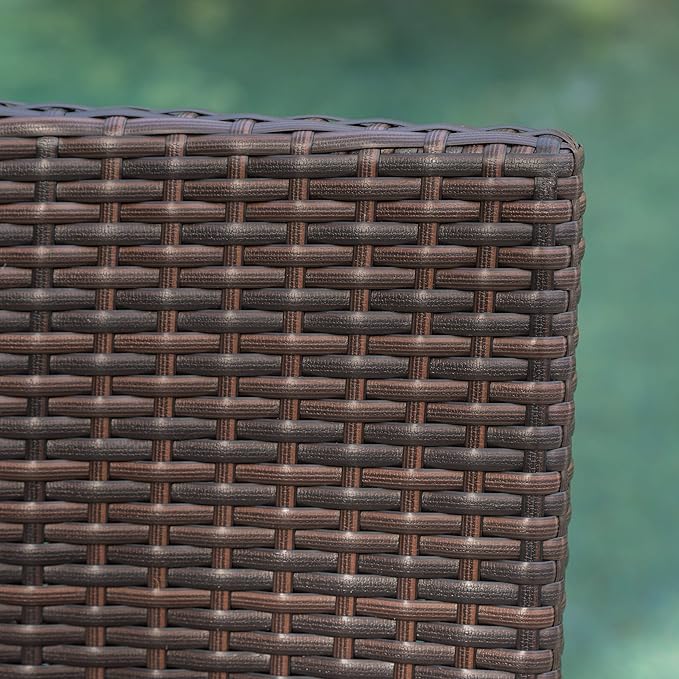 Christopher Knight Home Margarita Outdoor Wicker Barstools, 4-Pcs Set, Multibrown
