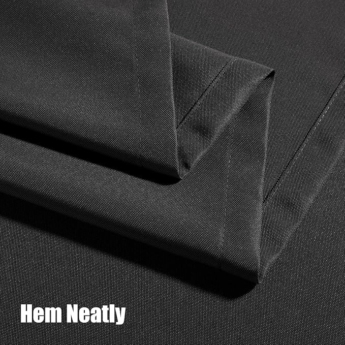 BONZER Waterproof Indoor/Outdoor Curtains for Patio Thick Privacy Extra Wide Grommet Curtains for Bedroom, Living Room, Porch, Pergola, Cabana, 1 Panel, 150W x 95L inch, Charcoal