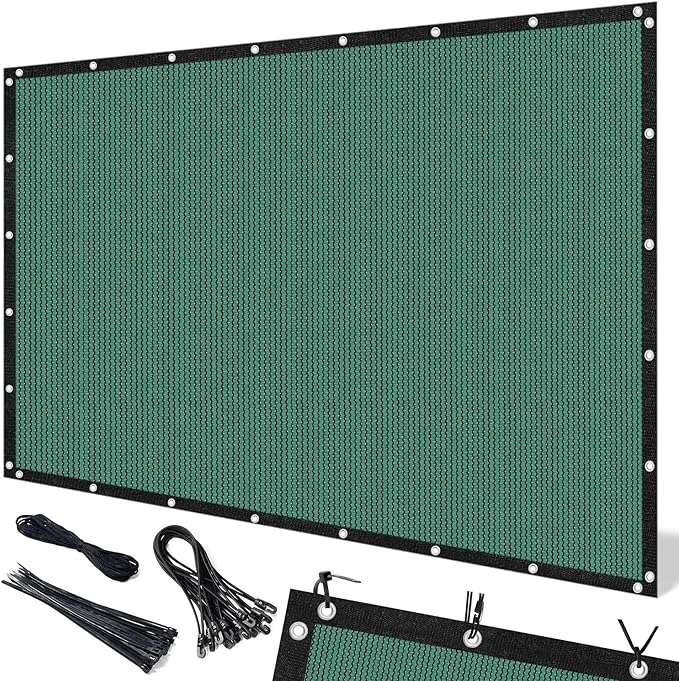 Artpuch 90% Sun Shade Cloth, 6 x 20 FT Pergola Shade Cover Canopy with Grommets, Sun Screen Fabric Tarp for Patio, Outdoor, Garden, Backyard, Green
