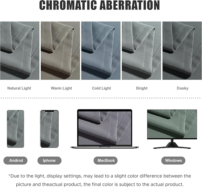 BONZER Waterproof Indoor/Outdoor Curtains for Patio Thick Privacy Grommet Curtains for Bedroom, Living Room, Porch, Pergola, Cabana, 1 Panel, 54W x 95L inch, Grey