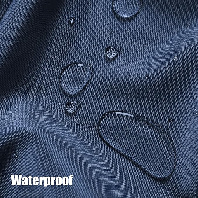 BONZER Waterproof Indoor/Outdoor Curtains for Patio Thick Privacy Extra Wide Grommet Curtains for Bedroom, Living Room, Porch, Pergola, Cabana, 1 Panel, 150W x 95L inch, Navy