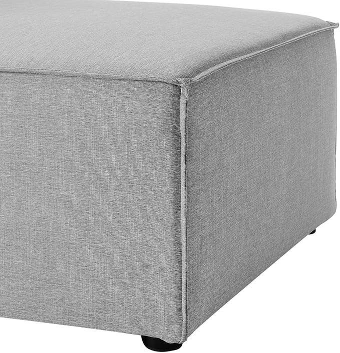 Modway Saybrook Outdoor Patio Upholstered Sectional Sofa Armless Chair in Gray