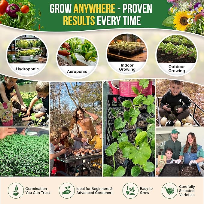 75 Medicinal & Tea Herb Seeds Variety Pack, Garden Seed Starter Kit - Over 47,380 Non-GMO Heirloom Seeds for Planting Herbs and Vegetables, Seed Box with Gardening Supplies, Gardening Gifts