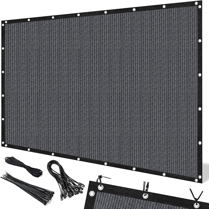 Artpuch 90% Sun Shade Cloth, 4 x 16 FT Pergola Shade Cover Canopy with Grommets, Sun Screen Fabric Tarp for Patio, Outdoor, Garden, Backyard, Dark Grey