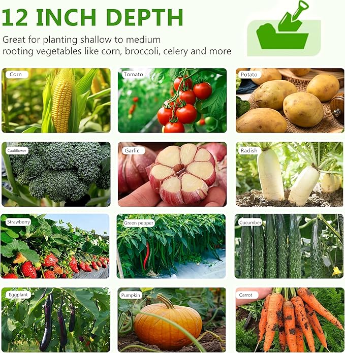 2PCS 12x3x1ft Galvanized Raised Garden Bed Kit,Metal Planter Box for Vegetables,Flowers,Herbs Durable Rust-Resistant Patio Gardening Beds,Black