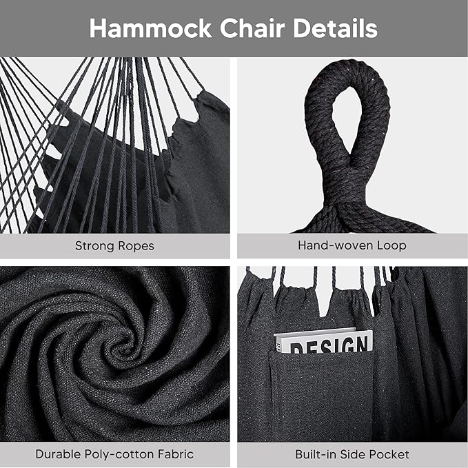 SUNCREAT 2-in-1 Convertible Double Hammocks 2 Person Heavy Duty, Large Patio Hammock with Space Saving Stand, Patented, Coffee Stripe