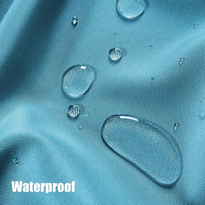BONZER Waterproof Indoor/Outdoor Curtains for Patio Thick Privacy Grommet Curtains for Bedroom, Living Room, Porch, Pergola, Cabana, 1 Panel, 84W x 84L inch, Teal